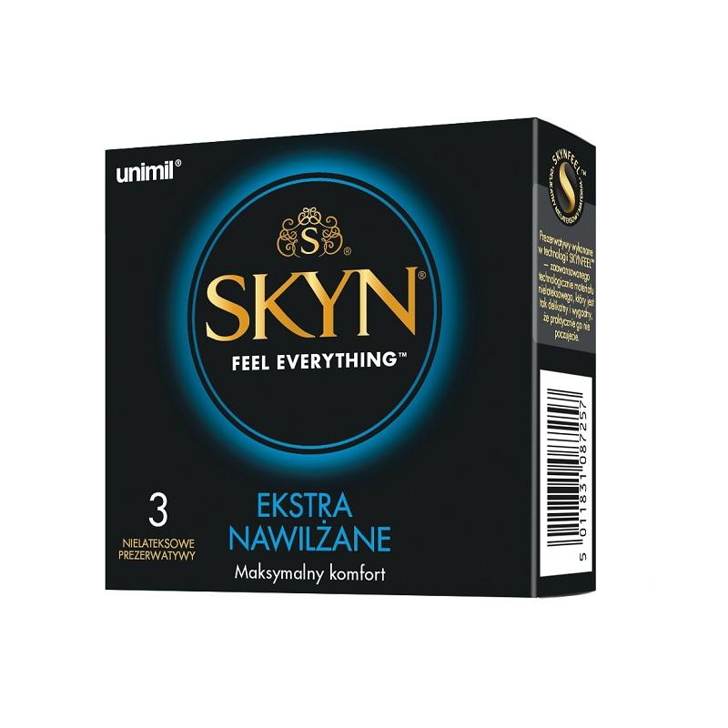 Skyn Ekstra Nawilżane nielateksowe prezerwatywy 3szt Skyn Ekstra Nawilżane nielateksowe prezerwatywy 3szt