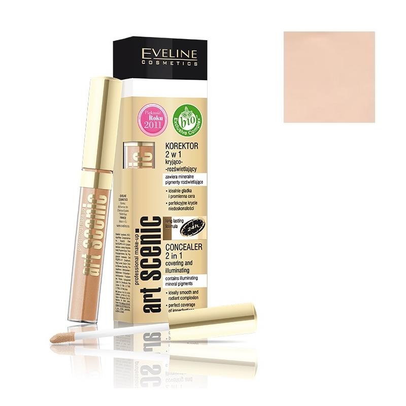 Art Scenic Concealer 2w1 korektor kryjąco-rozświetlający 08 Porcelain 7ml Art Scenic Concealer 2w1 korektor kryjąco-rozświetlający 08 Porcelain 7ml