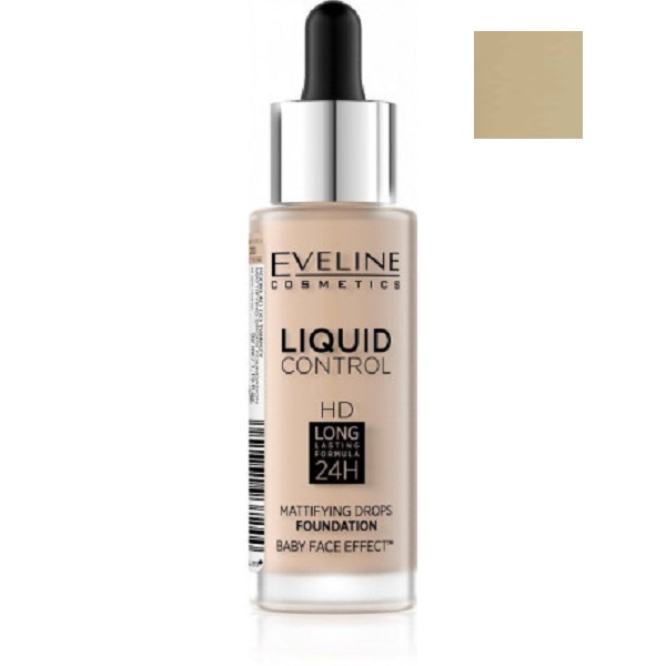 Eveline Cosmetics Liquid Control podkład w płynie z pipetą odcień 010 Light Beige 32 ml