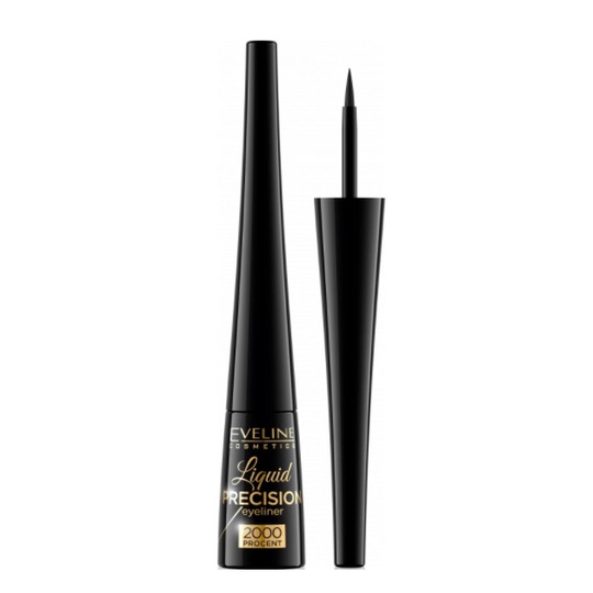 Eveline Cosmetics Liquid Precision 2000 Procent eyeliner do oczu z matowym wykończeniem odcień Black 4 ml