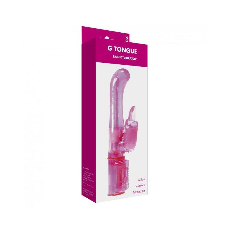 Wibrator- G Tongue Rabbit Vibrator Pink OS
