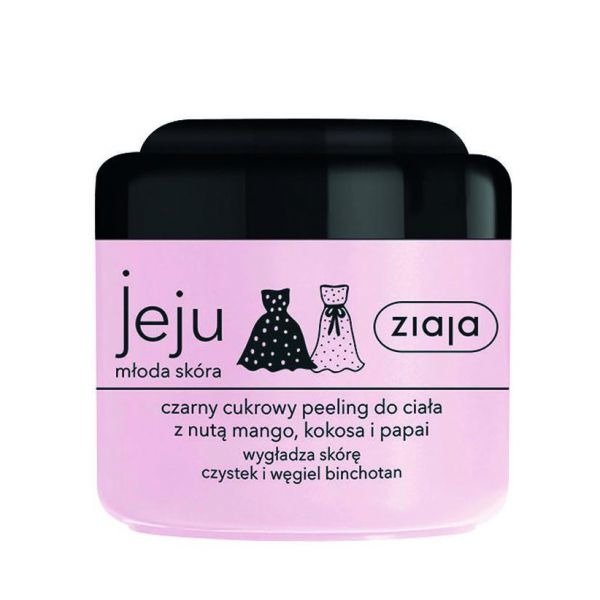 Jeju czarny cukrowy peeling do ciała z nutą mango kokosa i papai 200ml