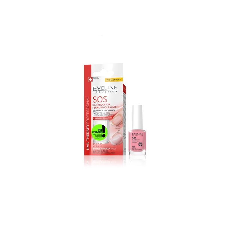 Nail Therapy Professional SOS odżywka wzmacniająca dla kruchych i łamliwych paznokci z wapniem i kolagenem 12ml Nail Therapy Professional SOS odżywka wzmacniająca dla kruchych i łamliwych paznokci z wapniem i kolagenem 12ml