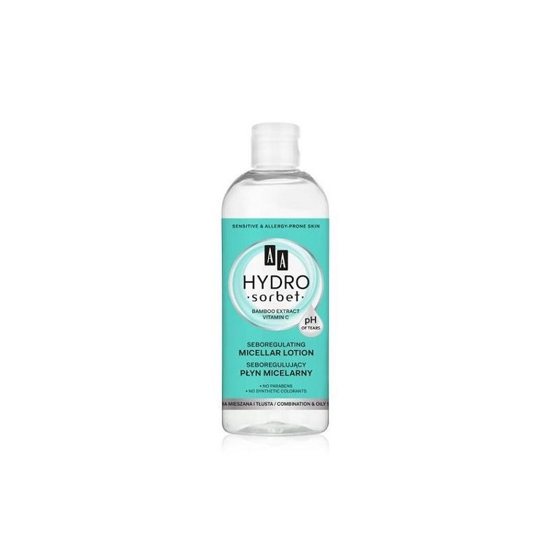 Hydro Sorbet seboregulujący płyn micelarny do cery mieszanej i normalnej 400ml Hydro Sorbet seboregulujący płyn micelarny do cery mieszanej i normalnej 400ml