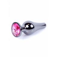 Plug-Jewellery Dark Silver BUTT PLUG- Pink