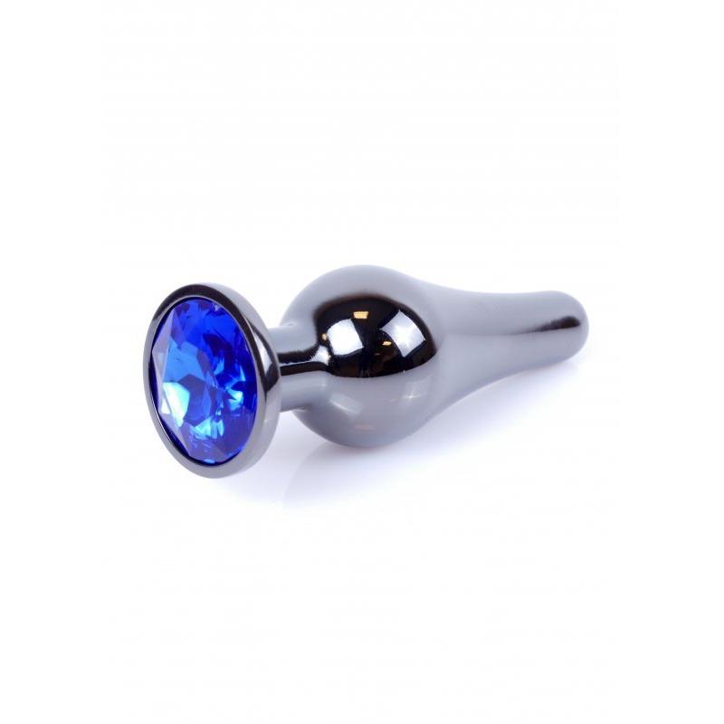 Plug-Jewellery Dark Silver BUTT PLUG- Dark Blue