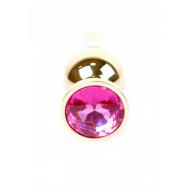 Plug-Jewellery Gold BUTT PLUG- Pink
