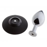 MALESATION Alu-Plug with suction cup large, chrome