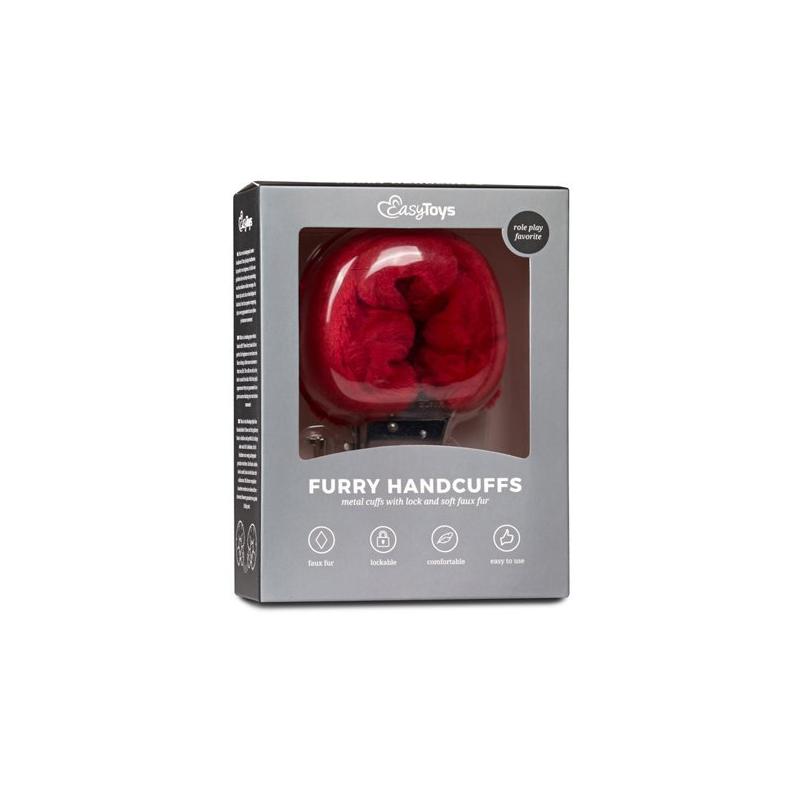 Kajdanki-Furry Handcuffs - Red