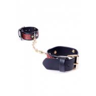 Fetish Boss Series Handcuffs with cristals 3 cm Red Line
