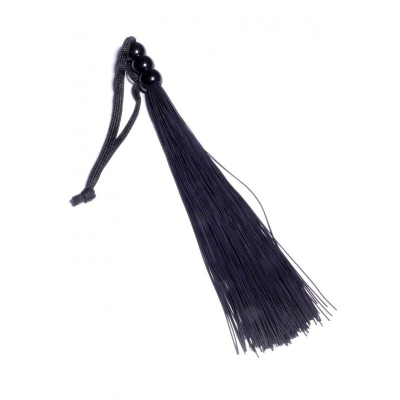 Silicone Whip Black 10&quot - Fetish Boss Series