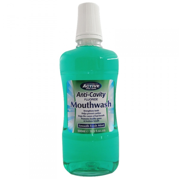 Fluoride Mouthwash płyn do płukania jamy ustnej z fluorem Fresh Mint 500ml