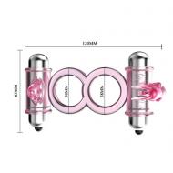 BAILE - BUNNY SNUGGLES COCK CLIT RING, 10 vibration functions