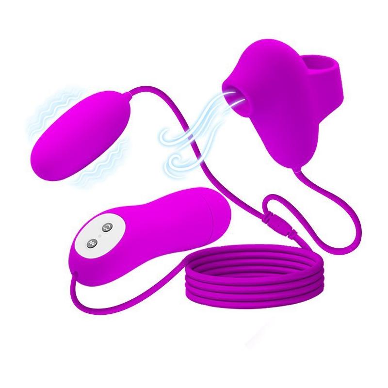 PRETTY LOVE - SUCTION & VIBRO-BULLETS, 12 vibration functions 12 sucking functions