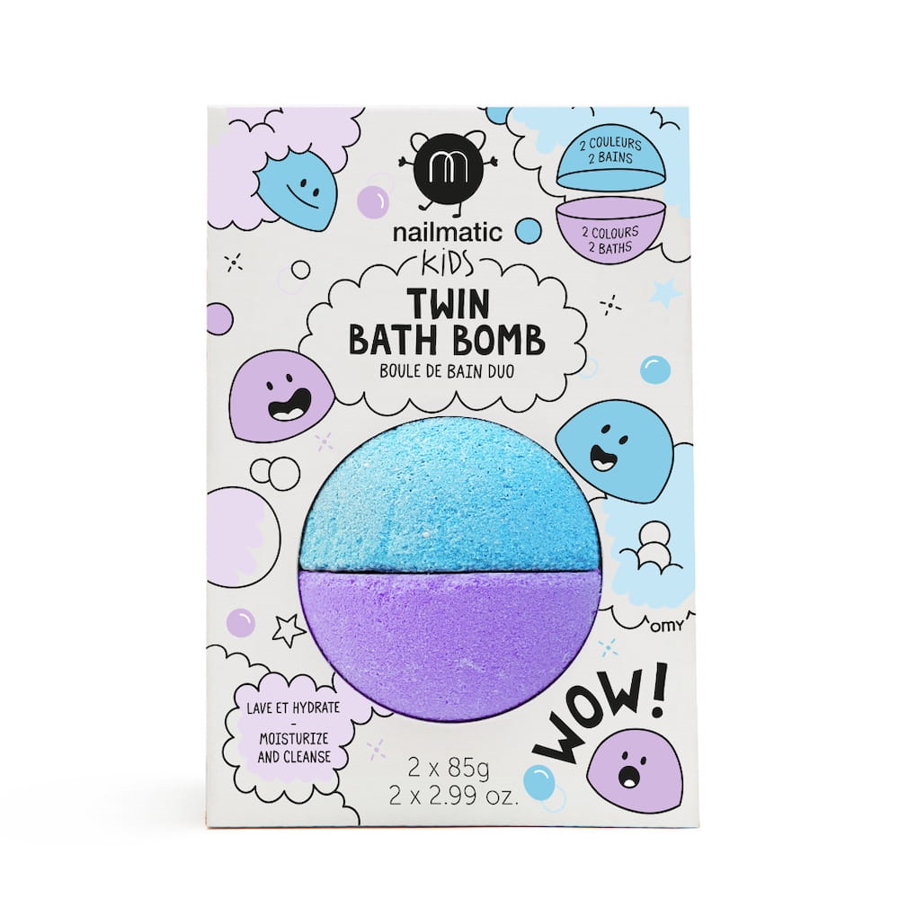 Kids Twin Bath Bomb podwójna kula do kąpieli dla dzieci Blue/Violet 170g