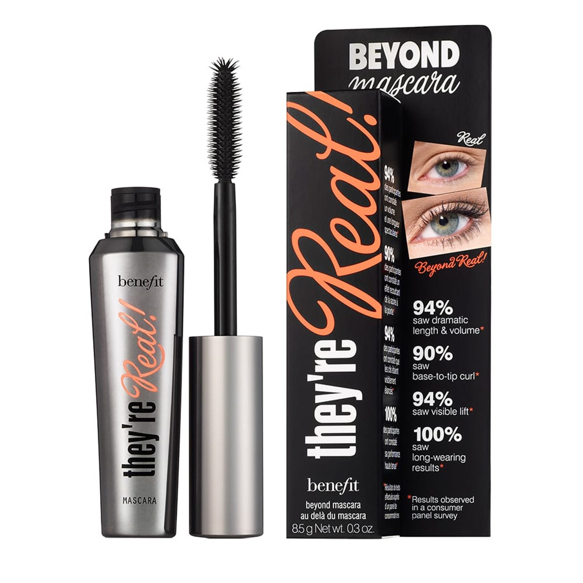 They're Real! Mascara wydłużający tusz do rzęs Black 8.5g