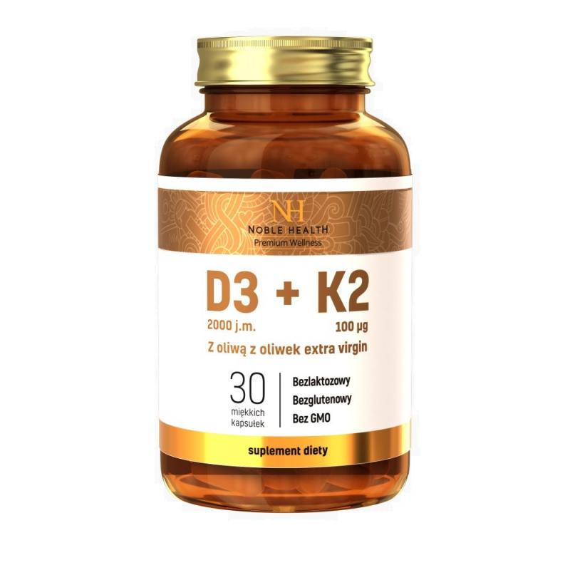 D3 + K2 w oliwie z oliwek extra virgin suplement diety 30 kapsułek