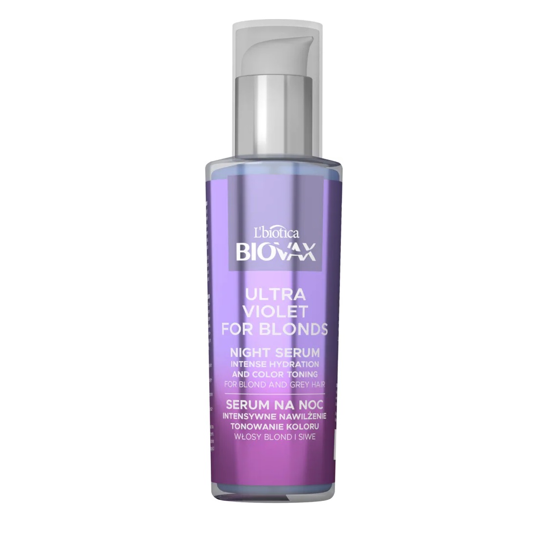 Ultra Violet intensywnie nawilżające serum tonujące na noc do włosów blond i siwych 100ml