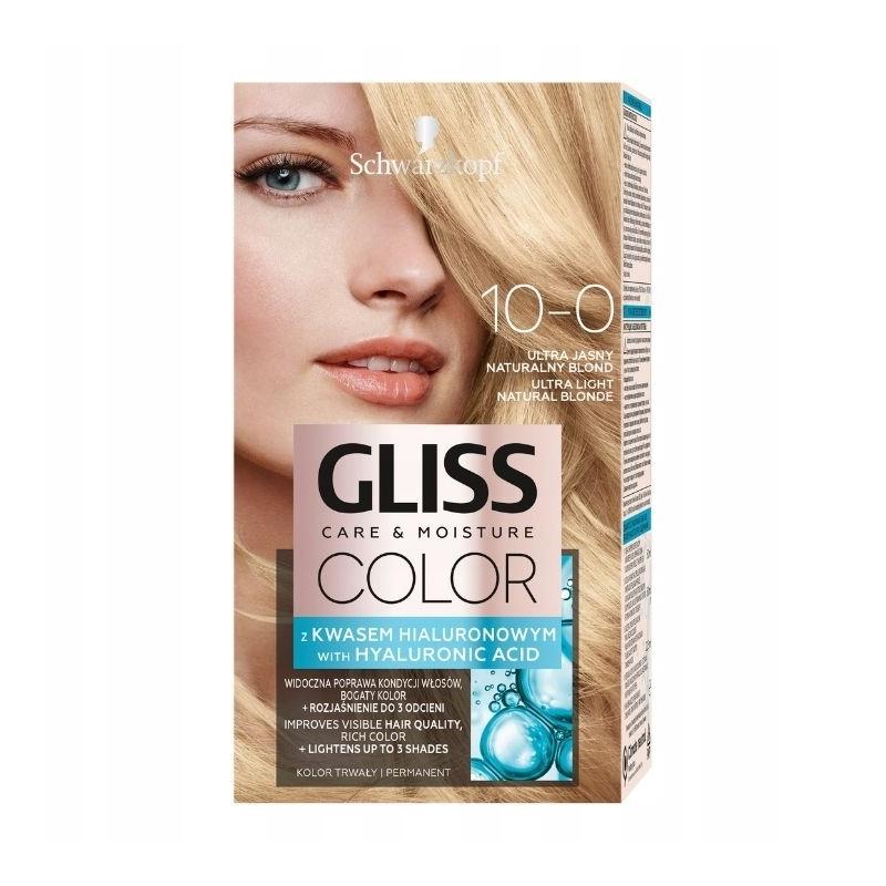Gliss Color krem koloryzujący do włosów 10-0 Ultra Jasny Naturalny Blond Gliss Color krem koloryzujący do włosów 10-0 Ultra Jasny Naturalny Blond