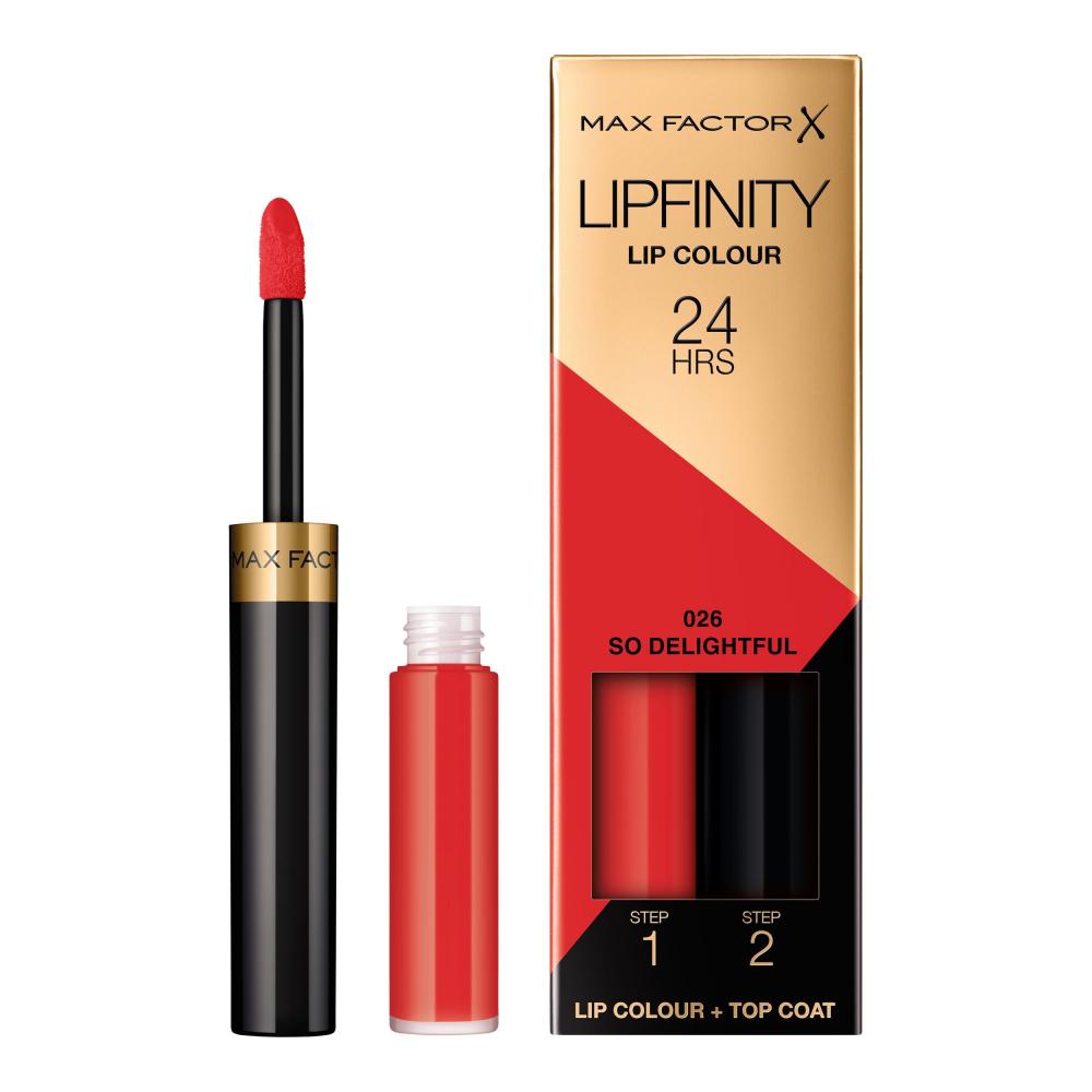 Max Factor Lipfinity Lip Colour szminka trwała z balsamem odcień 026 So Delightful 4,2 g