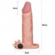 Add 2&quot Pleasure X Tender Vibrating Penis Sleeve Flesh