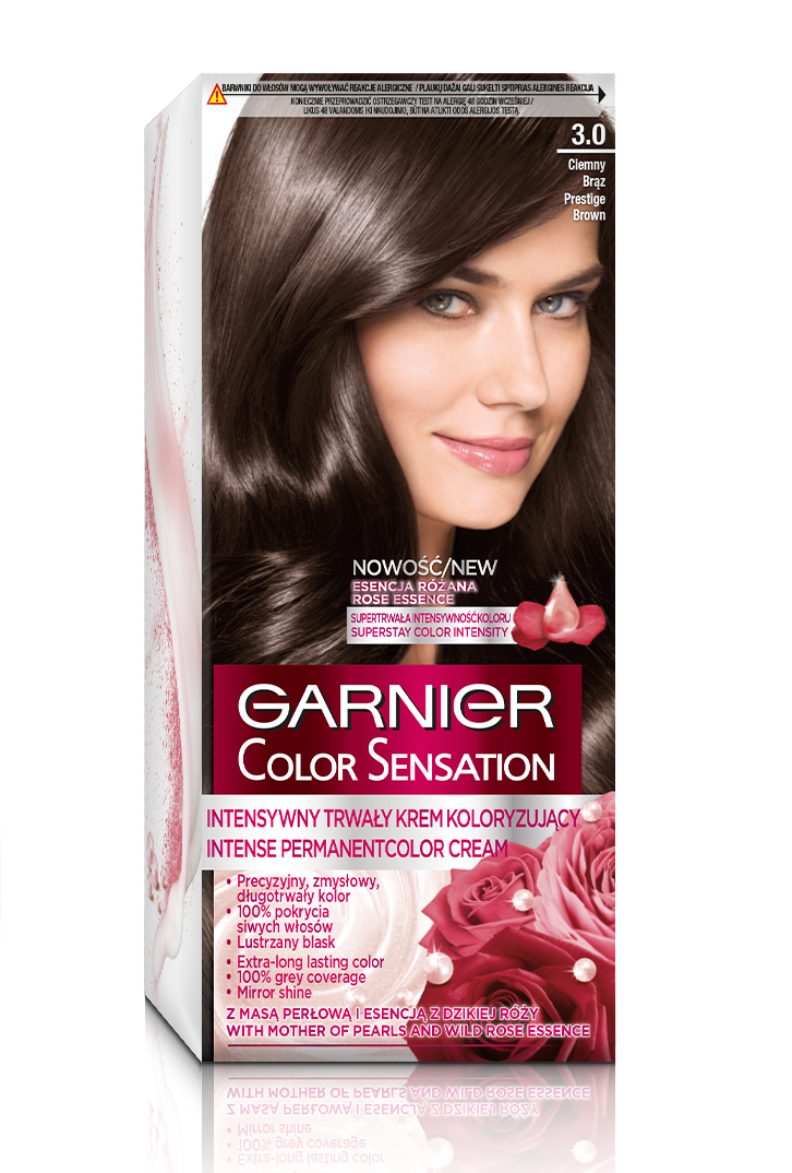 Garnier Color Sensation farba do włosów odcień 3.0 Prestiżowy Ciemny Brąz 1 szt.