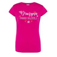 Różowa koszulka damska &quotDrużyna Panny Mlodej&quot M