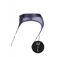 Vibrating Strap-on Thong with Adjustable Garters - M/L