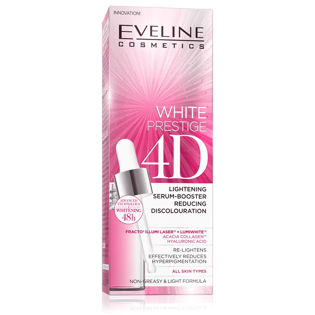 Eveline Cosmetics White Prestige 4D rozjaśniające serum korygujące na przebarwienia dla cery wrażliwej 18 ml
