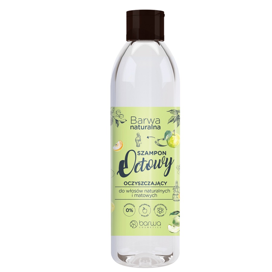 Naturalna octowy szampon oczyszczający do włosów naturalnych i matowych 300ml