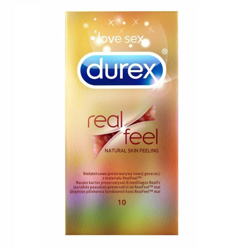 Durex prezerwatywy bez lateksu Real Feel 10 szt bezlateksowe