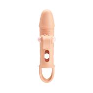 ROMANCE - Penis sleeve,  TPE material,vibration, battery LR41*3, Flesh