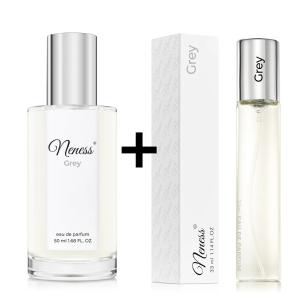 N025. Neness Grey - Zestaw 1+1: 50 ml + 33 ml - męski