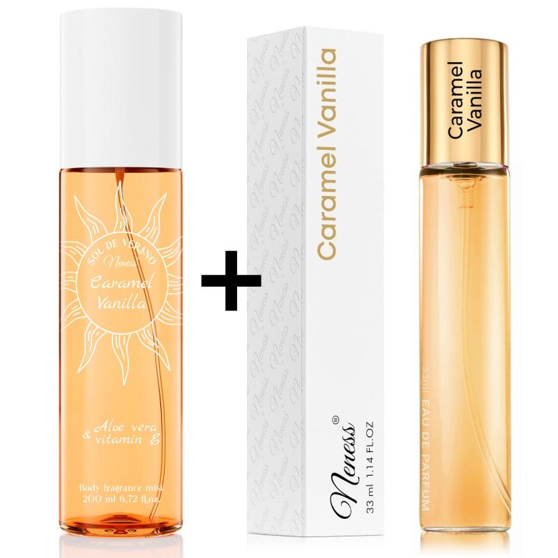 Zestaw 1+1: Caramel Vanilla - mgiełka 200 ml + perfumy 33 ml