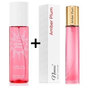 Zestaw 1+1: Amber Plum - mgiełka 200 ml + perfumy 33 ml