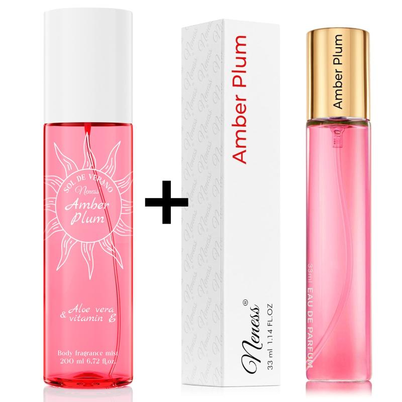 Zestaw 1+1: Amber Plum - mgiełka 200 ml + perfumy 33 ml