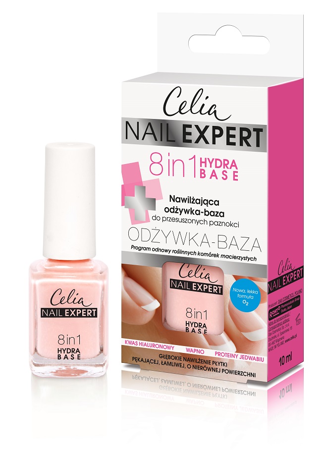 Nail Expert 8in1 Hydra Base nawilżająca odżywka-baza do przesuszonych paznokci 10ml