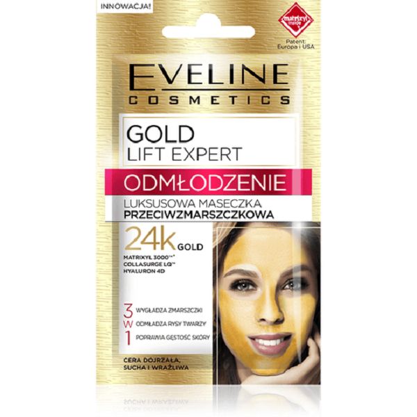 Eveline Cosmetics Gold Lift Expert maseczka odmładzająca 3 w 1 7 ml