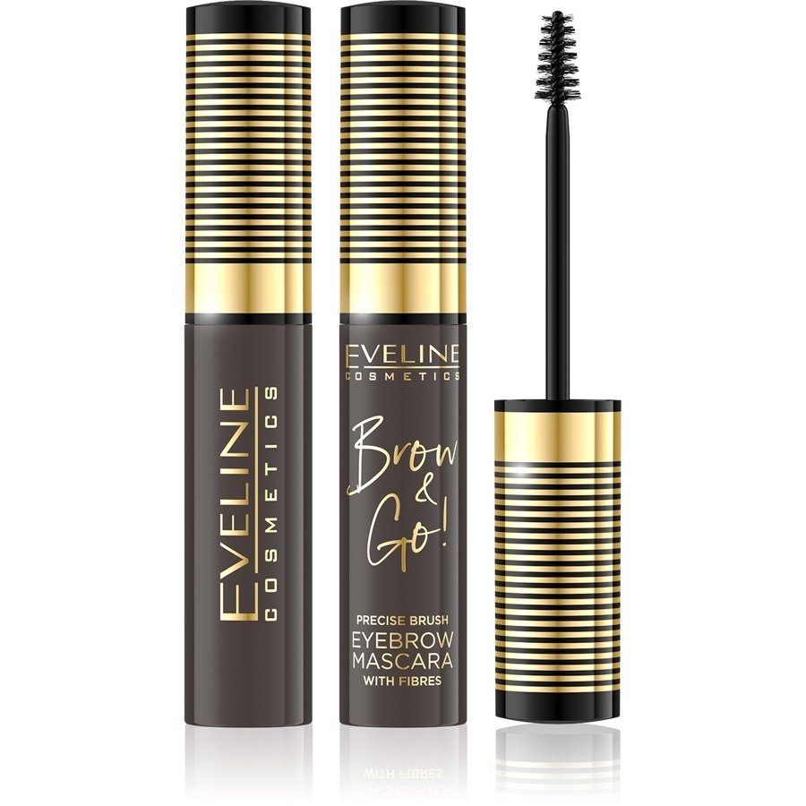 Eveline Cosmetics Brow & Go! tusz do brwi odcień 02 Dark 6 ml