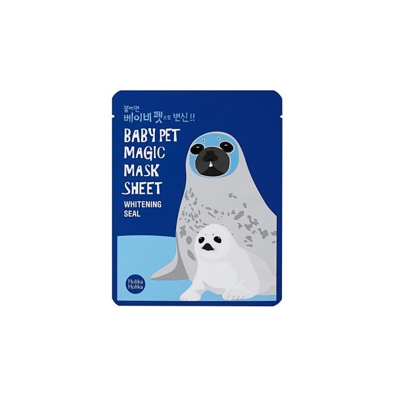 Baby Pet Magic Mask Sheet Whitening Seal rozjaśniająca maseczka do twarzy na bawełnianej płachcie