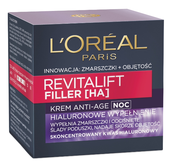 L’Oréal Paris Revitalift Filler krem wypełniający na noc przeciw starzeniu się 50 ml