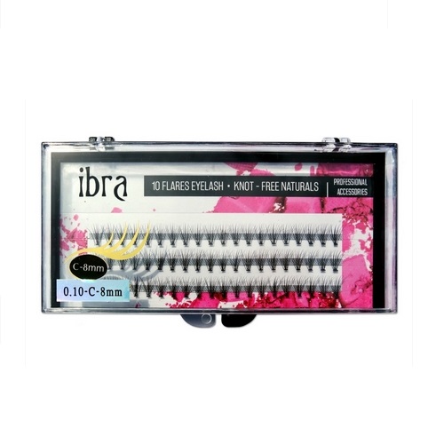 Kępki sztucznych rzęs Natural Knot-Free 0.10 C-8mm