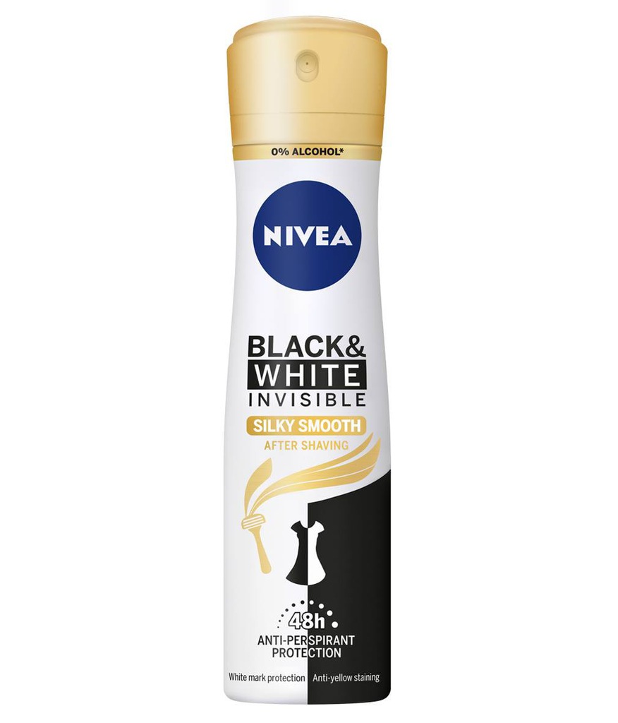 Invisible Black&White antyperspirant spray 48H Silky Smooth 150ml