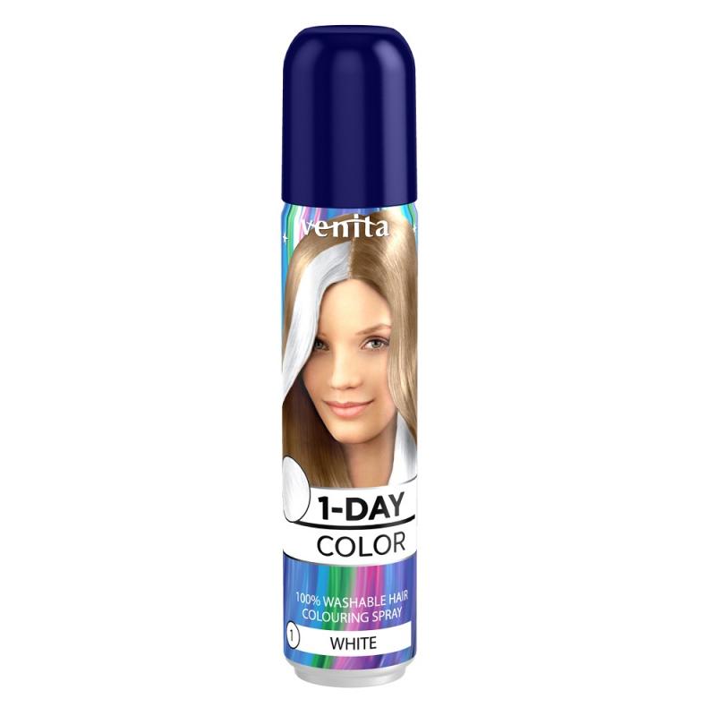 1-Day Color koloryzujący spray do włosów Biały 50ml