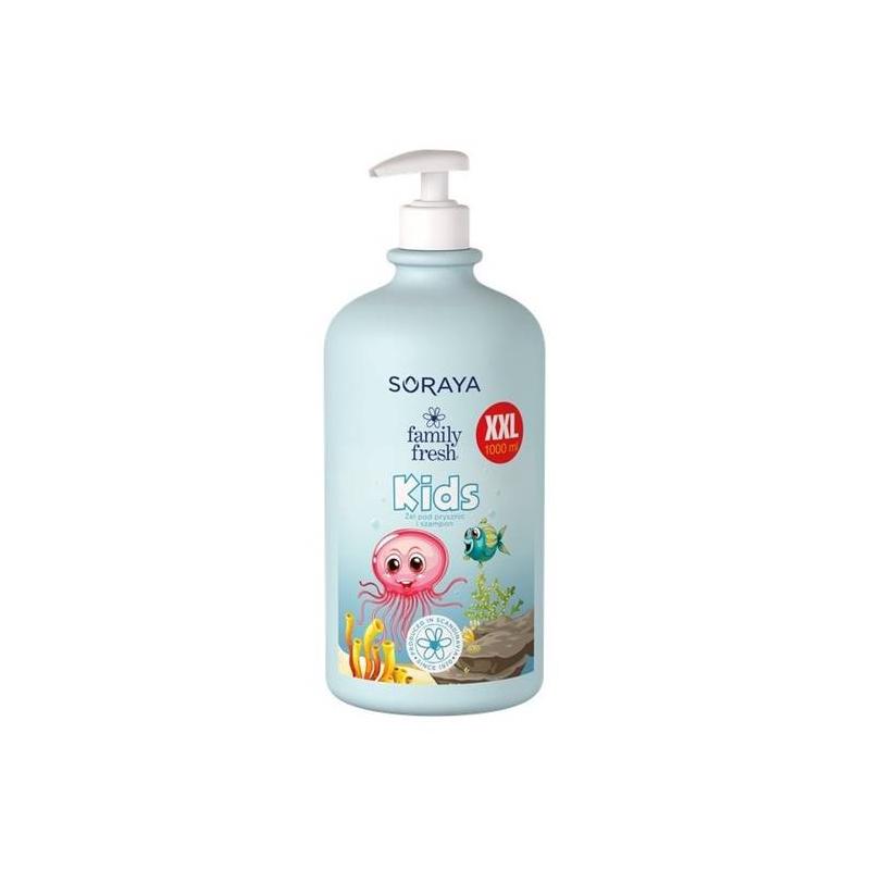 Family Fresh Kids żel pod prysznic i szampon 2w1 dla dzieci z pompką 1000ml