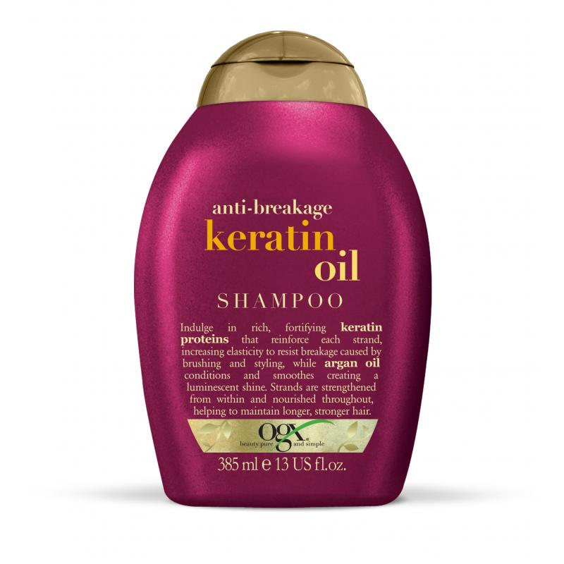Keratin Oil szampon z olejkiem keratynowym zapobiegający łamaniu włosów 385ml