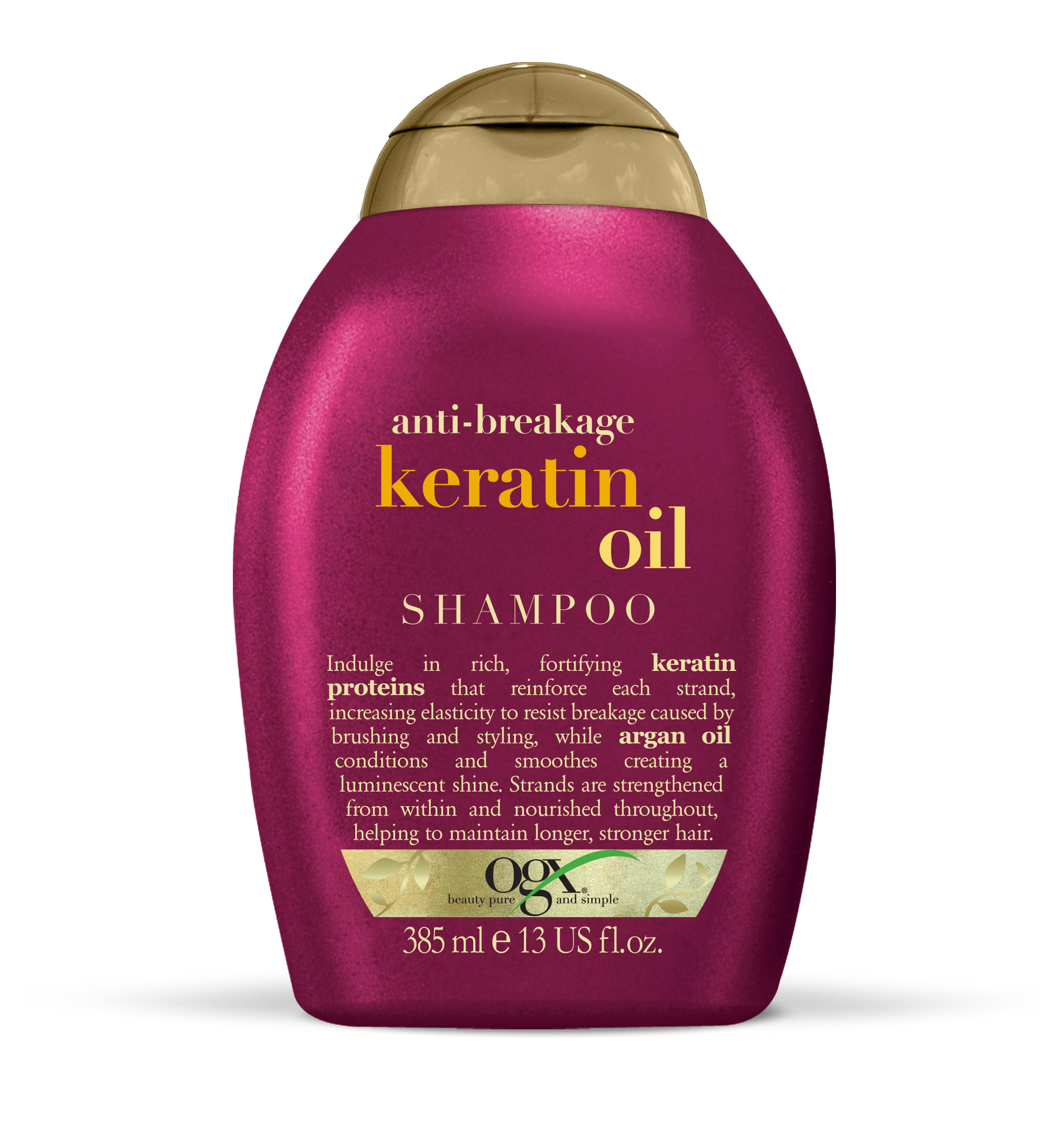 Keratin Oil szampon z olejkiem keratynowym zapobiegający łamaniu włosów 385ml