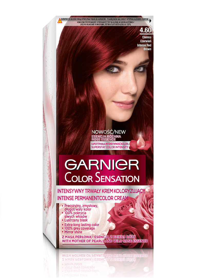 Garnier Color Sensation farba do włosów odcień 4.60 Intensywna Ciemna Czerwień 1 szt.