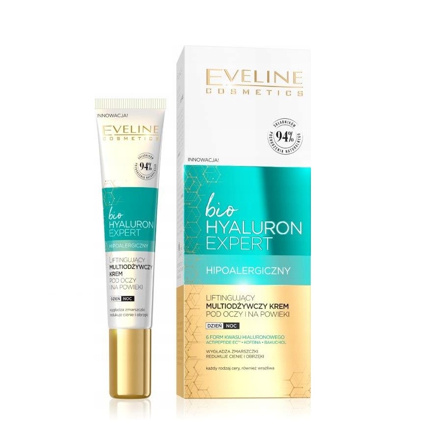 Eveline Bio Hyaluron Expert Lifting Multi-Nourishing Eye and Eyelid odżywczy krem do wszystkich typów skóry 20 ml