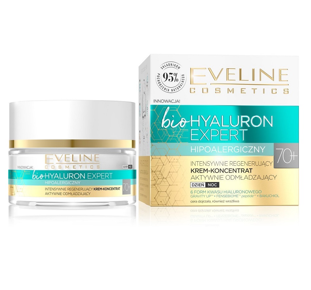 Eveline Cosmetics Bio Hyaluron Expert intensywny krem ​​regenerujący 70+ 50 ml